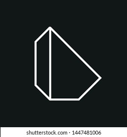 D typography flat logo emblem