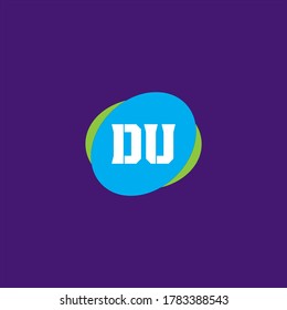 D U letter logo concept design