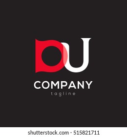 D & U Letter logo design vector element
