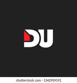 D & U letters Joint logo icon vector template.
