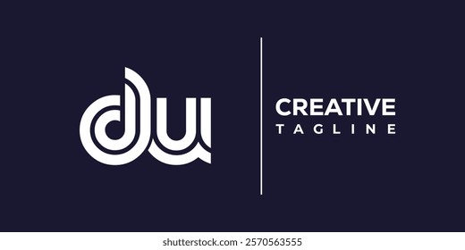 D and U logo design. DU abstract Letters Logo Monogram. This logo design is the process of creating a visual symbol that represents a brand, company, or individual.