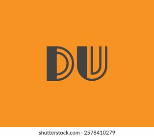 D and U logo design. DU abstract Letters Logo Monogram. This logo design is the process of creating a visual symbol that represents a brand, company, or individual.