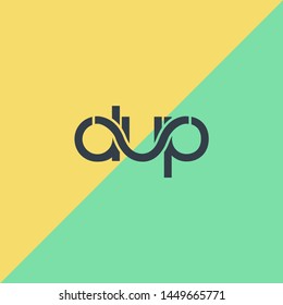 D U P joint letters logo design vector template