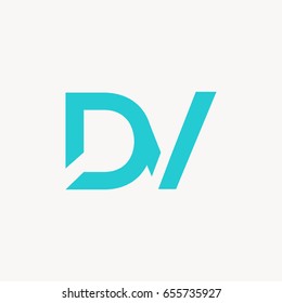 D V joint letter logo vector template