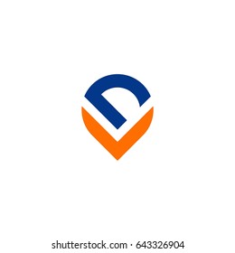 D V Letter Logo Template Illustration Design. Vector EPS 10.