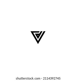 D V letter logo, VD logo design