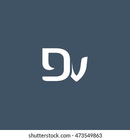 D V  Letter logos