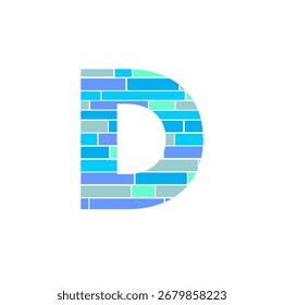 D vector abstract D alphabet logo colorful design