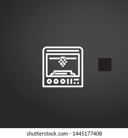 D vector icon. D concept stroke symbol design. Thin graphic elements vector illustration, outline pattern for your web site design, logo, UI. EPS 10.