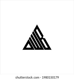 Diseño creativo del logo de la letra D W B. icono de DWB