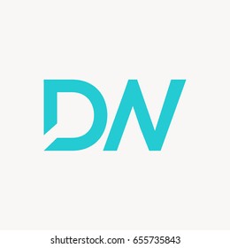 D W joint letter logo vector template
