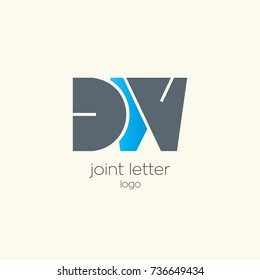 D W joint logo bold letter design
