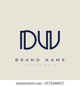 D and W logo design. DW abstract Letters Logo Monogram. This logo design is the process of creating a visual symbol that represents a brand, company, or individual.
