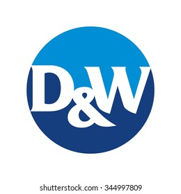 d and w logo vector.