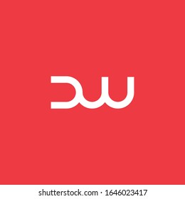 D & W monogram minimalist logo.