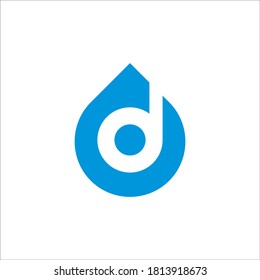 D water drop logo design vector sign
