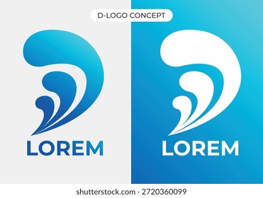 D Vetor de conceito de logotipo de água EPS10