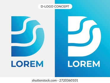 D Vetor de conceito de logotipo de água EPS10