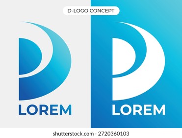 D Vetor de conceito de logotipo de água EPS10