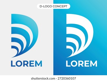 D Vetor de conceito de logotipo de água EPS10