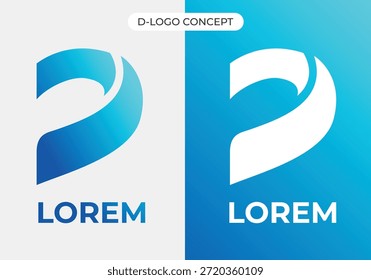 D Vetor de conceito de logotipo de água EPS10
