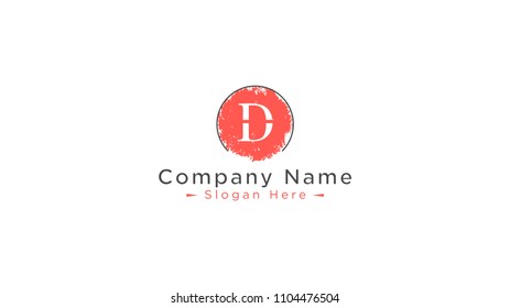 D watercolor logo template vector