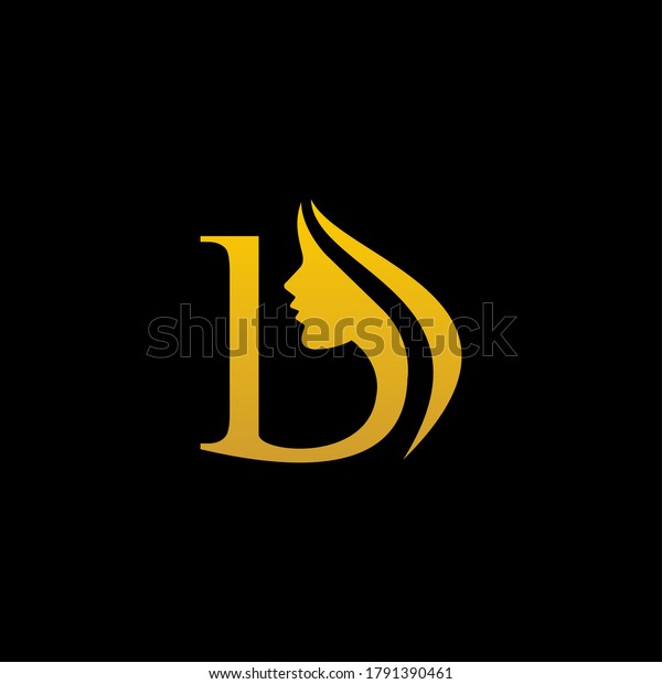 D Women Logo Design Vector Sign Stock Vector (Royalty Free) 1791390461