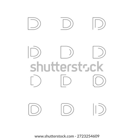 D Word Varity Design Vector Design Strock color Black and White