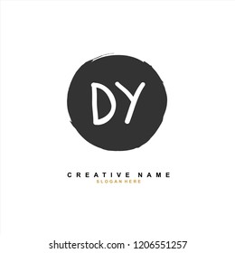 D Y DY Initial abstract logo concept vector
