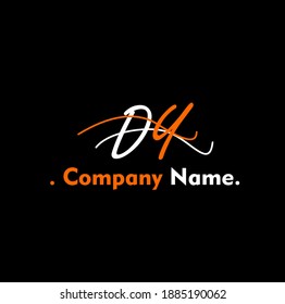 D Y DY Initial handwriting or handwritten logo for identity