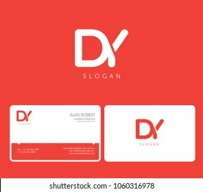 D & Y joint logo bold letters design with business card template
