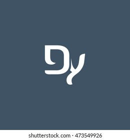 D Y  Letter logos