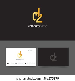 D & Z Letter logo, with Business card Template