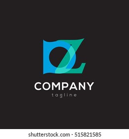 D & Z Letter logo design vector element
