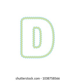 D Zigzag Letter Logo Icon Design