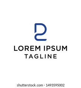 D2 Brand Logo For Company. Initial D And 2 Abstract Logo Design Template