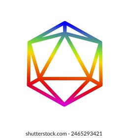 D20 dados, rpg dados, juego de rol, Ilustración vectorial