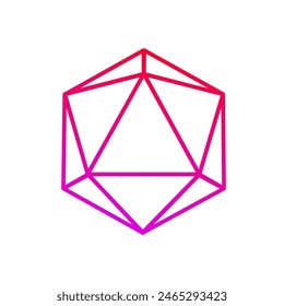 D20 dados, rpg dados, juego de rol, Ilustración vectorial