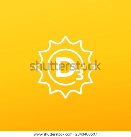 d3 vitamin icon for labels, vector