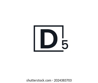 Logo de la letra inicial D5, 5D