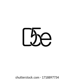 d5e letter original monogram logo design