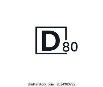 D80, 80D Logo de la letra inicial