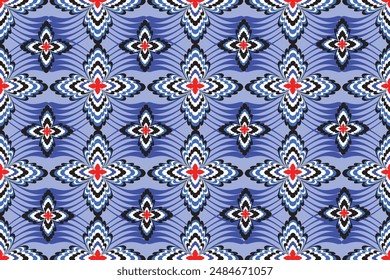 D8.Seamless pattern in tribal, folk embroidery, and Mexican style, Aztec geometric art ornament print, Design for carpet , cover, wallpaper, wrapping, fabric, clothing,  Ikat Abstract Ethnic-art