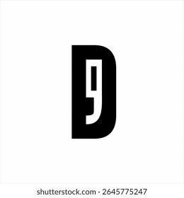 D9 logo design with the number nine in negative space.