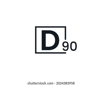D90, 90D Initial letter logo