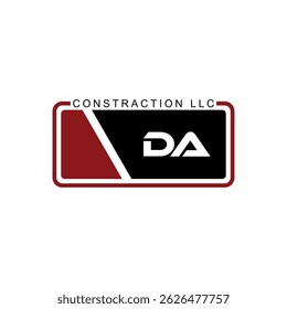 DA Abstract business logo design. DA minimalist unique modern flat abstract letter logo design.