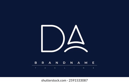 DA Abstract letter logo. This logo icon incorporate with abstract shape in the creative way