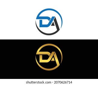 DA Abstract Letters Logo Monogram Design Vector Template.