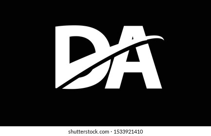 DA abstract vector logo monogram template