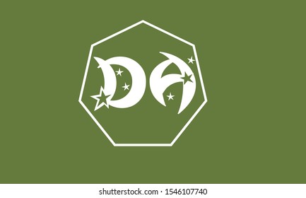 DA abstract vector logo monogram template 